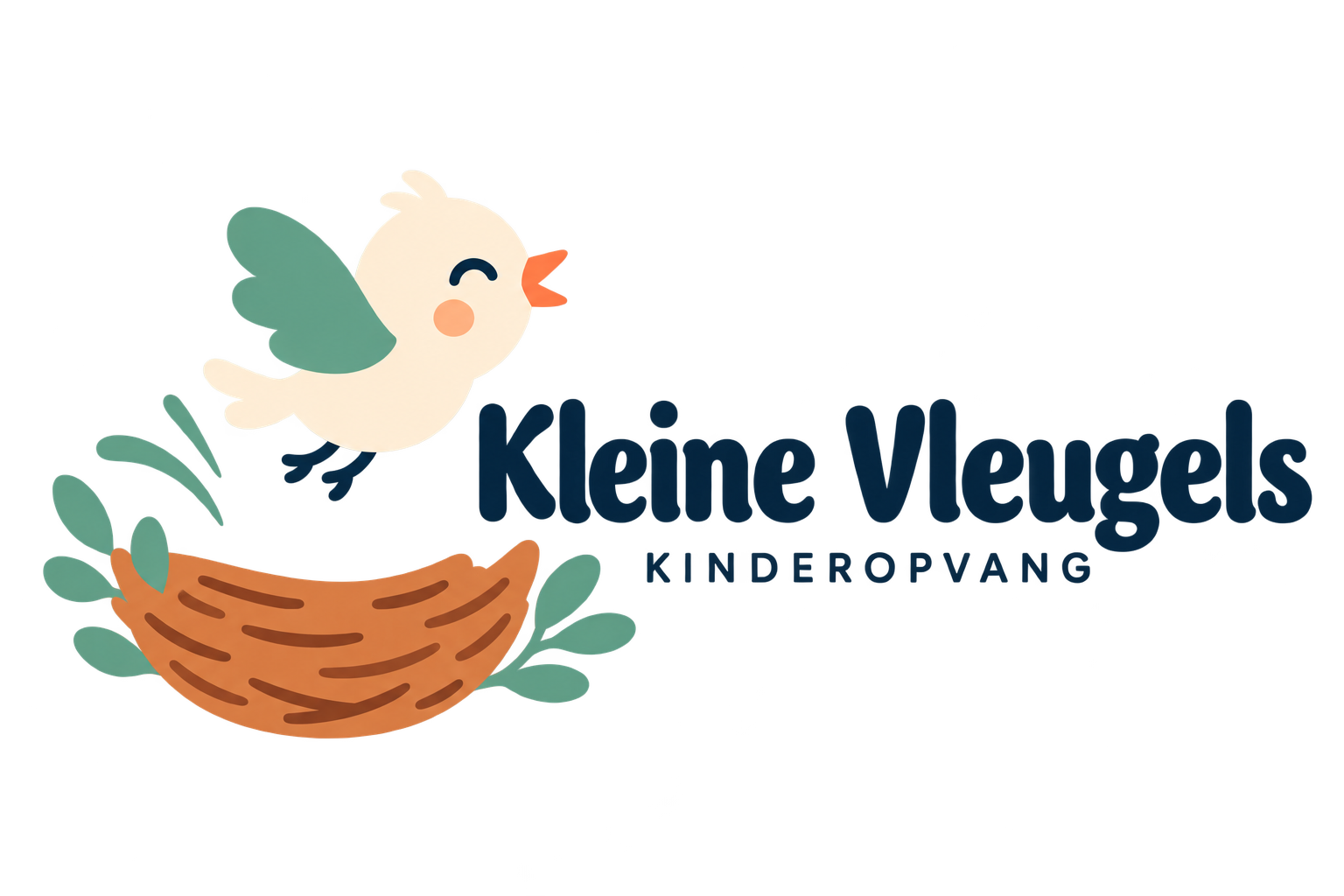 Kleine Vleugels Kinderopvang — vogeltje boven een nest